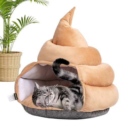 Adorable Cat Bed Cave, Reusable Poop Shape Cat House, Comfortable Pet Beds, Soft Cat Hut, Cat Tent, Pet Supplies for Cats and Small Dogs, Pet Bed for Cats, Cat Tent House von Generisch