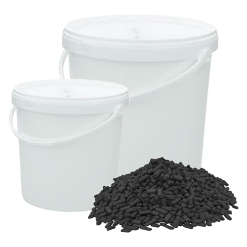 Aktivkohle aus Pellets von ausgezeichneter Reinheit, erhältlich in verschiedenen Größen, aus Kokosnussschalen mit Jod-Absorptionsrate 1000 mg/l für die Filtration von Wasser und Luft (2 x 10 l / 2 x von Generisch