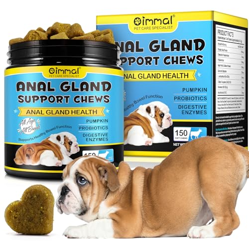 Anal Gland Support Supplement für Hunde, 375G Dog Diarrhöe Support Supplements, Dog Analdrüse Digestive Support Supplement Behandlung Kaut gesunde Darmfunktion mit Verdauungsenzymen für Probiotika von Generisch