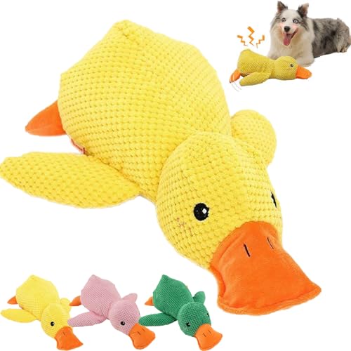 Anti Stress Ente Hund,Pfotenstern Anti Stress Ente,Anti Stress Ente Für Hunde Pfotenstern,Anti Stress Spielzeug Hund,Antistressente Für Hunde,Ente Hundespielzeug,Pfotenstern Ente (Gelb, 25 * 22cm) von Generisch