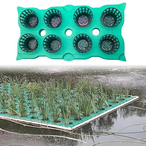 Aquaponics Schwimmender Pflanzkorb für Teich, Outdoor-Pflanzeninsel für Garten, See, Aquaponik-Anbausystem für Aquarium, Wasserpflanzen, Farbe: Pflanzgefäß B von Generisch