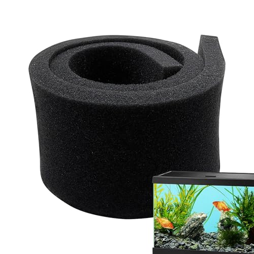 Aquarium-Filter-Schaumstoff-Pad, Aquarium-Wasserfilter, Schaumstoff-Ersatzwasserfilter, Aquarium-Filtermedienschaum, leicht zu schneiden, schwarzer Aquarium-Wasserfilterschaum für Teichfilter von Generisch