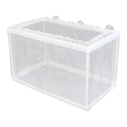 Aquarium Fisch Zuchtbox – Acryl Brutkasten mit Saugnäpfen | Jungfische Trennnetz | Aquarium Hatcher Mesh Box | Kleines Fry Hatchery Net für Babyfische Garnelen Betta von Generisch