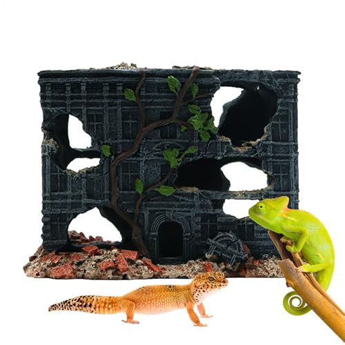 Aquarium- -Höhle – Aquarium-Dekoration, Höhle | Realistisches Wasserlebenshaus, Handwerk für Reptilien-Lebensraum, Zubehör, Ornament von Generisch