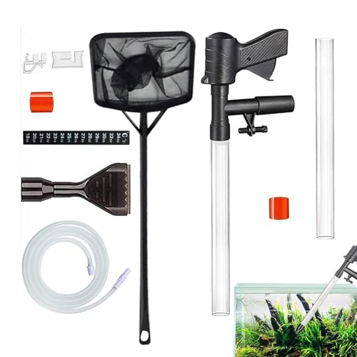 Aquarium-Kiesreiniger – Aquarium-Siphon-Pumpe | Kies-Staubsauger-Set zum Entfernen von Schmutz, Siphonpumpe, Wasserwechsel, Kiesreiniger, automatisches Aquarium-Reinigungswerkzeug-Set von Generisch