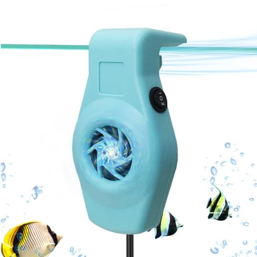 Aquarium-Kühler – Aquarium-Kühler, Wassertemperaturregelungsventilator, rostfrei, leiser Kühlventilator, Anti-Fade-Lüfter, Wasserkühlsystem für Süßwasser, Salzwasser und Reptilien von Generisch