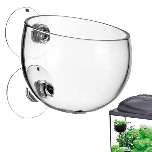 Aquarium-Pflanzenhalter, transparent, Aquarium-Pflanztopf – Wasser-Pflanztopf mit Saugnäpfen, rote Garnelen, lebende Pflanzen, Aquarium-Pflanztöpfe – Klarglastopf für Aquariumpflanze von Generisch