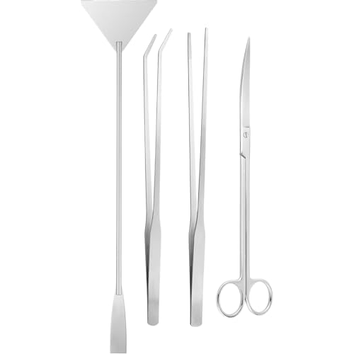 Aquarium Pflege Werkzeuge | 4-teilige Set zur Aquarienreinigung | Rostfreies Aquarium Zubehör Scheren Set Zum Schneiden Pflanzen Algen Pflege Aquarium Pflege Werkzeuge | 4-teilige Set zur Aquarienreinigung | Rostfreies Aquarium Zubehör Scheren Set Zum Schneiden Pflanzen Algen Pflege von Generisch