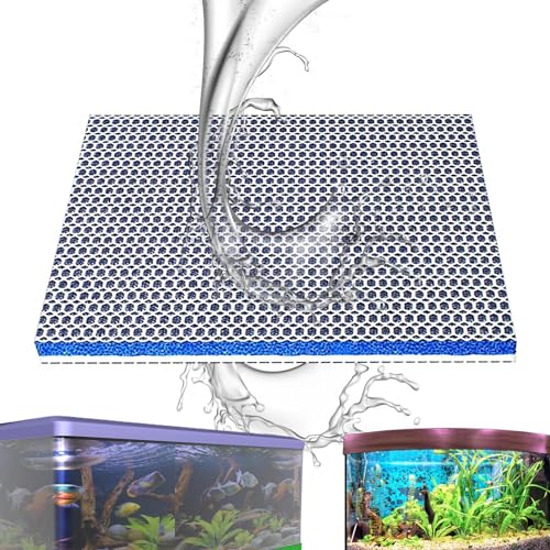 Aquarium-Schwammfilter, Filtermedien für Aquarien | Filtereffekt-Filterseide,Recycling-Filterwatte 6D verdickte Baumwolle, Aquariumzubehör recycelbar für Süßwasser- oder Meerwasseraquarien, Teiche von Generisch