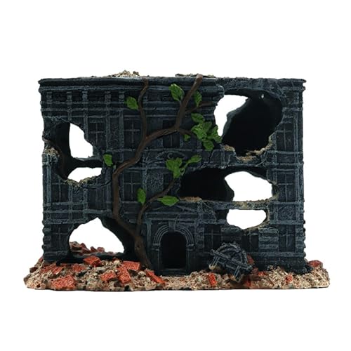 Aquariumhöhlendekoration – Aquarium-Dekoration für Betta, realistisches Wasserlebenshaus, Handwerk für Reptilien-Lebensraum, Zubehör, Ornament von Generisch