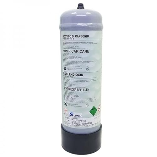 Aquariumline Einweg-CO2-Gasflasche 1,3 kg für Aquarien mit Anschluss M10x1 Kohlendioxid von Generisch