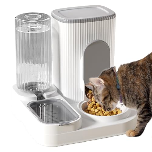 Auto Pet Feeder, Automatic Pet Feeder - Autodreher -Katze -Lebensmittel -Wasserspender | 2 in 1 Haustierbedarf, große abnehmbare Lebensmittelschale, Wasserschale für Welpenkätzchentiere Auto Pet Feeder, Automatic Pet Feeder - Autodreher -Katze -Lebensmittel -Wasserspender | 2 in 1 Haustierbedarf, große abnehmbare Lebensmittelschale, Wasserschale für Welpenkätzchentiere von Generisch