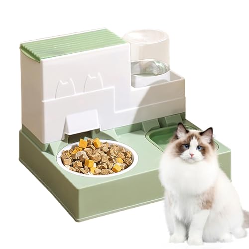 Auto Pet Feeder | Futternäpfe Futterspender Wasserspender für Hund Katze | Haustier Trockenfutter Spender Große Kapazität Futter und Wasser Spender für Kaninchen Katze von Generisch