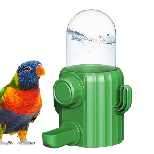 Automatic Bird Water Dispenser, Cactus Design, Parrot Water Feeder for Parakeets, Cockatiels, Lovebirds, Canaries, Easy to Install and Clean, 5.91x4.72x3.15 Inches von Generisch