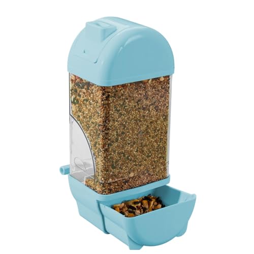 Automatic Clear Bird Feeder with House Shaped Design, Large Capacity Anti-Spill Food Container and Drinker for Parakeets, Cockatiels, Squirrels, and Finches, Ideal Cage Accessories for Birds. von Generisch