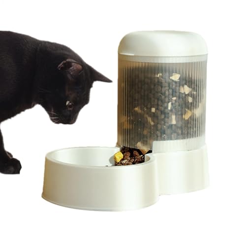 Automatische Feeder -Katzen -Trockenfutter, Autodreherkatze Futter,Nahrungsmittelfuttermittel für große Kapazitätsfuttermittel für Automatik -Katzenspender | Abnehmbare Haustier Waterer Small Dog Bowl von Generisch