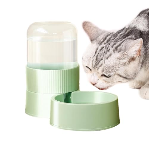 Automatische Feeder -Katzen -Trockenfutter, Autodreherkatze Futter - Auto Food Feeder Feeding Katzenspender | Abnehmbare Hundeschüssel waschbarer Haustierwasserer für Innenkatze von Generisch