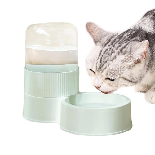 Automatische Feeder -Katzen -Trockenfutter, Autodreherkatze Futter | Auto Food Feeder Feeding Katzenspender | Abnehmbare Hundeschüssel waschbarer Haustierwasserer für Innenkatze von Generisch