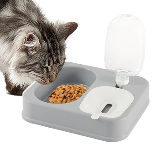 Automatische Futterspender für Hunde, Katzenfutter- und Wasserspender-Set | 2-in-1-Fressnäpfe mit automatischem Gewichtswasser - Katzen-Futterstation, Futterspender und Tränke-Set für Kätzchen, Welpen von Generisch