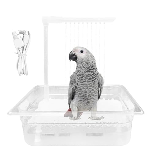 Automatische Vogelbadewanne, Papageienwanne, Vogelbadbrunnen, Vogelkäfig-Zubehör, Sittichbadewanne, Vogelreinigungszubehör, Mehrzweck-Vogelbadewanne, automatische Vogeltränke, von Generisch