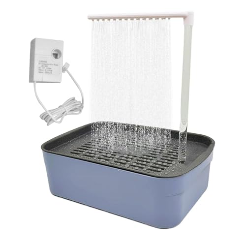 Automatische Vogelbadewanne für Vögel, elektrisches Vogelbad, Haustier-Wasser-Spa, geräumiges Design, transparentes Design, 31,5 x 21,5 x 34 cm, für Papageien, Kanarienvögel und kleine Vögel von Generisch