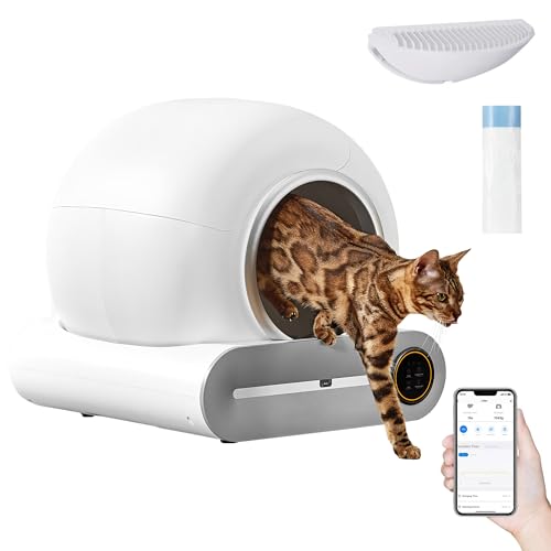 Automatische selbstreinigende Katzentoilette mit Gewichtssensoren und Geruchsentfernung, selbstreinigende Katzentoilette mit großer Kapazität für mehrere Katzen von Generisch