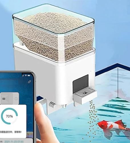 Automatischer Fischfutterspender – 430 ml feuchtigkeitsbeständiger Spender mit Timing & App-Steuerung, Fernbedienung für Wochenend- und Urlaubsfütterung, intelligentes Zubehör für Aquarien Automatischer Fischfutterspender – 430 ml feuchtigkeitsbeständiger Spender mit Timing & App-Steuerung, Fernbedienung für Wochenend- und Urlaubsfütterung, intelligentes Zubehör für Aquarien von Generisch