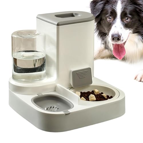 Automatischer Futterspender für Hunde und Katzen, 2-in-1 Katzenfutterspender, Schwerkraft-Hunde-Futterspender und Bewässerungs-Set, Trenn-Design, Katzenfutterspender und Wasserspender-Set für Katzen, von Generisch