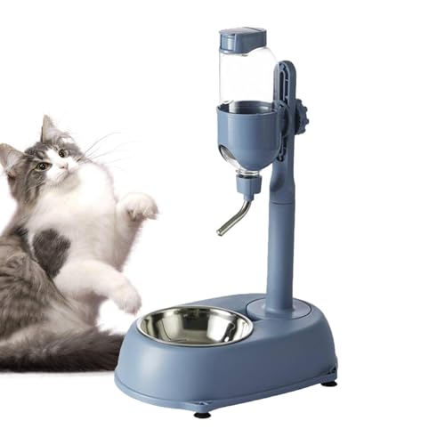 Automatischer Hundefutterspender, Haustierwasserspender für Katzen | 500 ml tropffreier Haustier-Wasserspender mit Top-Füllung - Höhenverstellbarer Wasserspender, tropffreie Kätzchen-Tränke für kleine von Generisch