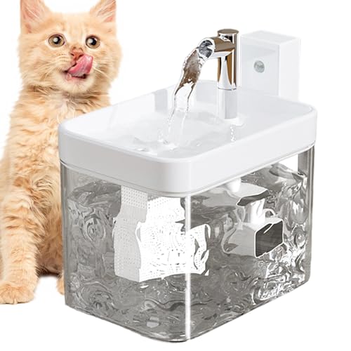 Automatischer Hundewasserspender | 1.5L Katze Wasserspender Brunnen | Automatischer Wasserspender für Katzen Hunde, Leise Pumpe Hund Wasserspender für Innen Außen von Generisch