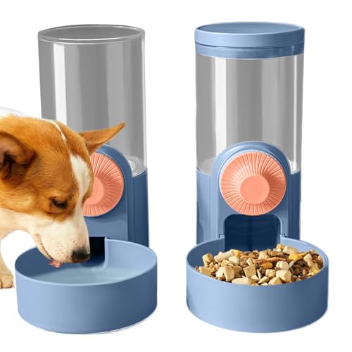 Automatischer Kaninchenfutterautomat | Futterspender für Kaninchen | Futter- und Wassernapf für Haustierkäfig | 1000 ml großer Futterspender für kleine Haustiere mit Deckel für Welpen, Katzen, Frettch von Generisch