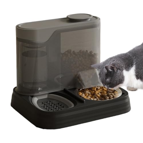 Automatischer Katzenfutterautomat - Großvolumiger Futterautomat Für Haustiere - Spritzwassergeschützter 2-in-1 Napf Für Reisen, Mehrhundehaltung, Urlaub Und Zu Hause Automatischer Katzenfutterautomat - Großvolumiger Futterautomat Für Haustiere - Spritzwassergeschützter 2-in-1 Napf Für Reisen, Mehrhundehaltung, Urlaub Und Zu Hause von Generisch