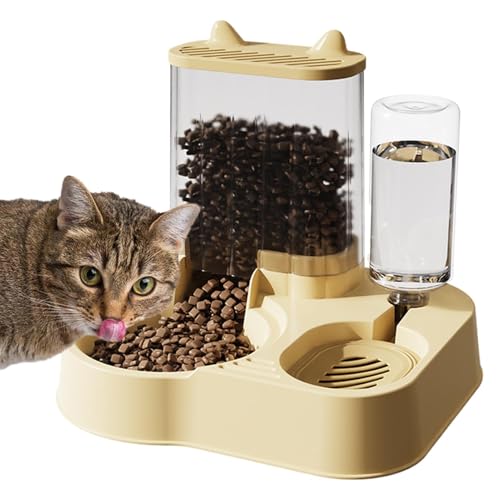 Automatischer Katzenfutterspender, Katzenfutterspender und Wasserspender - Anti-Kipp-Wassernapf für Katzenfutter,Aufbewahrungsbehälter für Hundefutter, automatischer Futternapf für Katzenleckerlis, gr Automatischer Katzenfutterspender, Katzenfutterspender und Wasserspender - Anti-Kipp-Wassernapf für Katzenfutter,Aufbewahrungsbehälter für Hundefutter, automatischer Futternapf für Katzenleckerlis, gr von Generisch