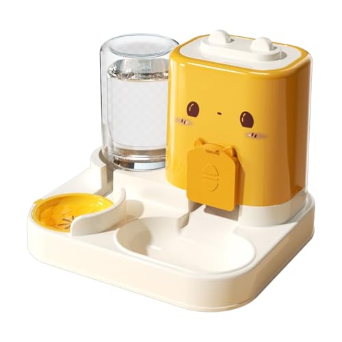 Automatischer Katzenfutterspender - Futterautomat Für Trockenfutter Und Wasser - Großvolumiger Wasserspender mit Futterbehälter und Napfset, Haustierzubehör für Welpen, Kätzchen und kleine bis Automatischer Katzenfutterspender - Futterautomat Für Trockenfutter Und Wasser - Großvolumiger Wasserspender mit Futterbehälter und Napfset, Haustierzubehör für Welpen, Kätzchen und kleine bis von Generisch