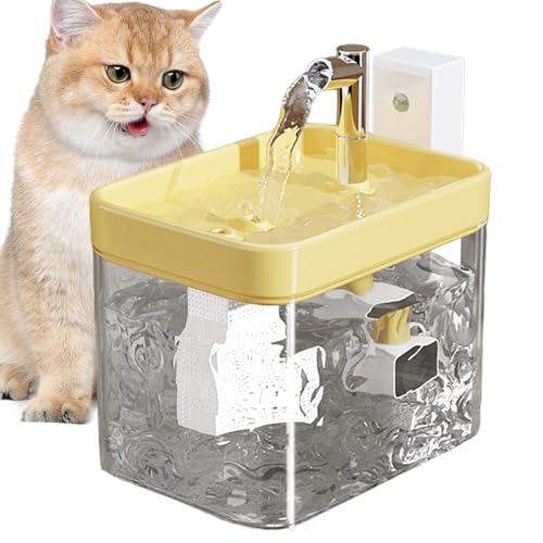 Automatischer Katzenwasserbrunnen – 1,5 l Katzen-Wasserspender Brunnen, automatischer Wasserspender für Katzen und Hunde, leiser Trinkbrunnen für Haustiere, Hundewasserspender von Generisch