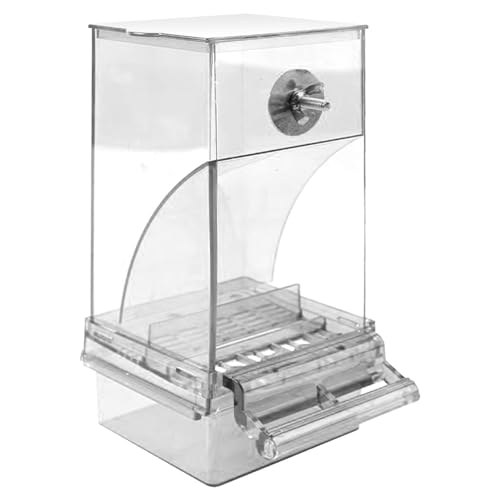 Automatischer Vogelfutterspender, Automatischer Futterspender für Vögel Papageien, Acryl Transparent Vogelfutterhaus, Sittiche Käfig Futterautomat, Futterautomat Vogelfutterspender Käfigzubehör von Generisch