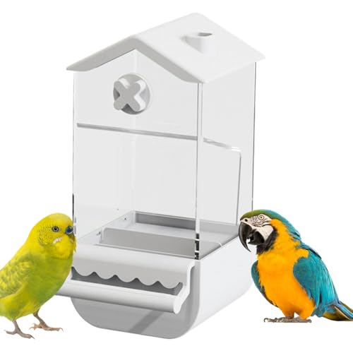 Automatischer Vogelfutterspender für Papageien, 29,5 cm, spritzwassergeschütztes Design, Lovebird Nymphensittich, Sittich, Futterbehälter für Käfig, sauberer Käfig, Organisation, einfache Automatischer Vogelfutterspender für Papageien, 29,5 cm, spritzwassergeschütztes Design, Lovebird Nymphensittich, Sittich, Futterbehälter für Käfig, sauberer Käfig, Organisation, einfache von Generisch