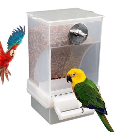 Automatischer Vogelfutterspender für Vögel, leicht nachfüllbar, leicht zu reinigendes Käfigzubehör, auslaufsicheres Design für Käfig für Nymphensittiche, Eichhörnchen, Finken von Generisch