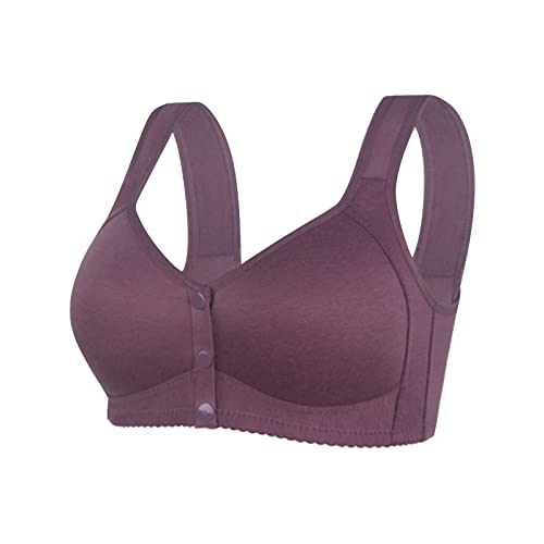 BHS Für Damen Ohne Bügel Gepolstert Leicht Vorne Vershcluss Bra Push Up BHS Atmungsaktiver Bequemer Elegant Weich Bralette Seamless Klassischer Unterwäsche Große Größen von Generisch