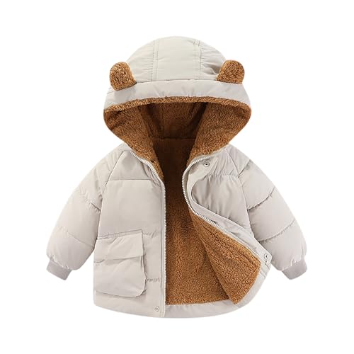 Baby Winterjacke Mädchen Jungen Fleece Kapuzenjacke ReißVerschluss BäRenmantel Warme Winter Outwearorn Gepolstert Verdicken Steppjacke Outdoorjacke Wanderjacke Softshelljacke von Generisch