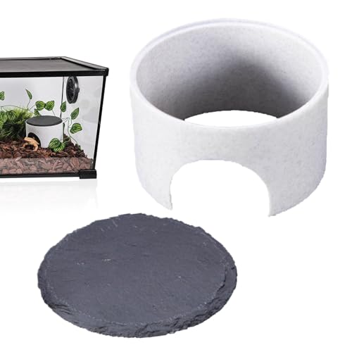 Bearded Dragon Hides, Reptile Climbing Shelter, Multifunctional 3D Printing, Bearded Dragon Basking Cave, Suitable for Lizard, Turtles Pet Habitat, 4.13x4.13x2.56 Inches von Generisch