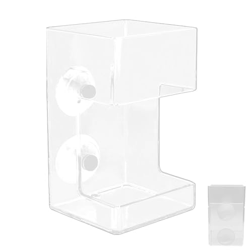 Betta Fischfutterspender, Transparenter Aquarium-Futterspender für Vögel, Saugnapf Betta Feeder Futterspender, garnelens-Futterschale, Transparente Futtermittel, Zubehör für Aquarien von Generisch