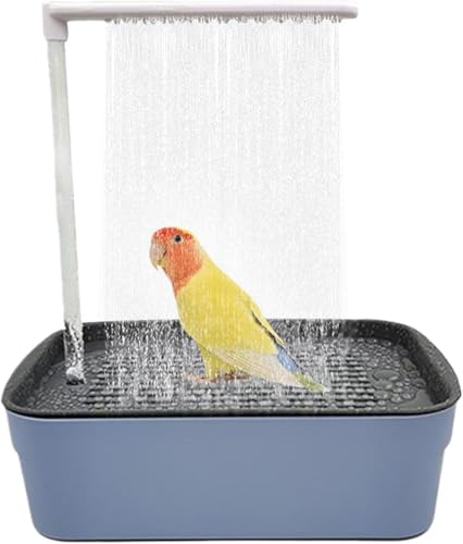 Bird Bath Shower Tub - Automatic Bird Bath for Cage Electric Parrot Baths Set with Faucets Detachable Circulating Water Bird Shower Bathing Tub Set for Small Medium Parakeet Cockatoo Cleaning von Generisch