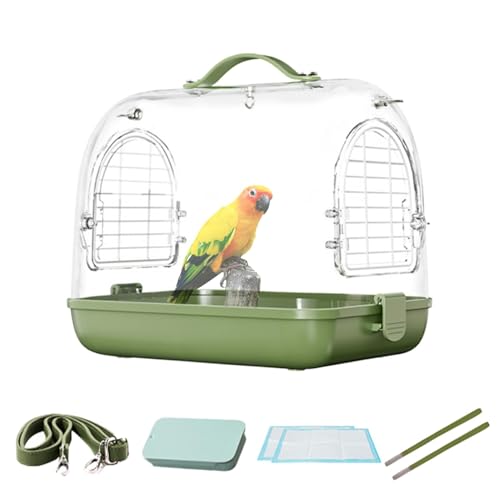 Bird Carrier, Portable Transparent Pet Backpack, Removable Breathable Bird Travel Bag, Lightweight Cockatiel Transport Cage, Travel Accessories for Conures, Parakeets & Lovebirds von Generisch