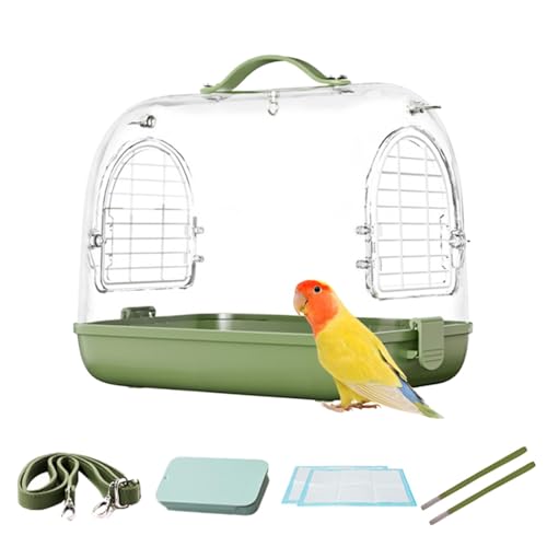 Bird Carrier, Portable Transparent Pet Carrier Backpack, 10.83x8.66in Removable Breathable Bird Transport Bag, Travel Accessories for Cockatiels, Conures, Parakeets, and Lovebirds von Generisch