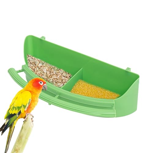 Bird Slot Feeder, Sparrow Cage Feeding Cup, 2.56x8.46 Inches, Water and Food Dispenser for Small Birds, Canary, Spadger, Sturdy Bird Feeder for Pound Use von Generisch