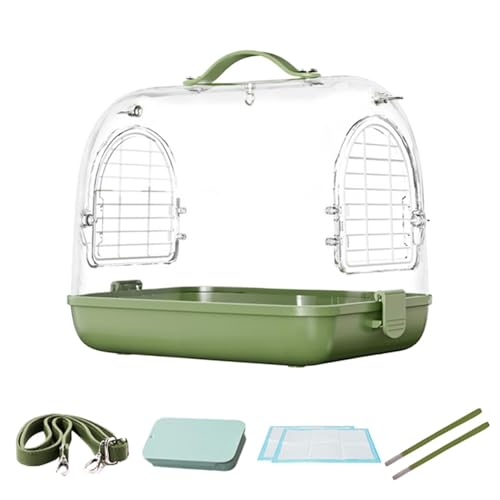 Bird Travel Carrier, Portable Clear Parakeet Cage, Breathable Bird Transport Bag with Removable Tray, Travel Accessories for Cockatiels, Conures, Parakeets, and Lovebirds von Generisch