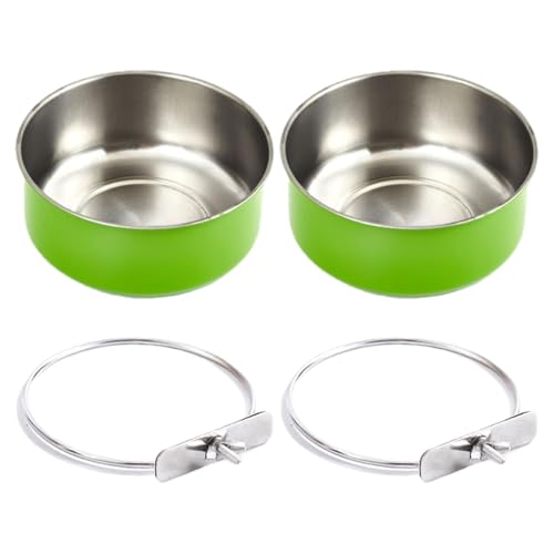 Bird Water Feeder, 2PCS Parrot Food Water Bowls, Bird Feeding Dish Cups, Water Cage Bowls, Bird Cage Accessories for Cockatiel, Conure, Budgies, and Parakeet, Durable Feeding Bowls for Birds von Generisch