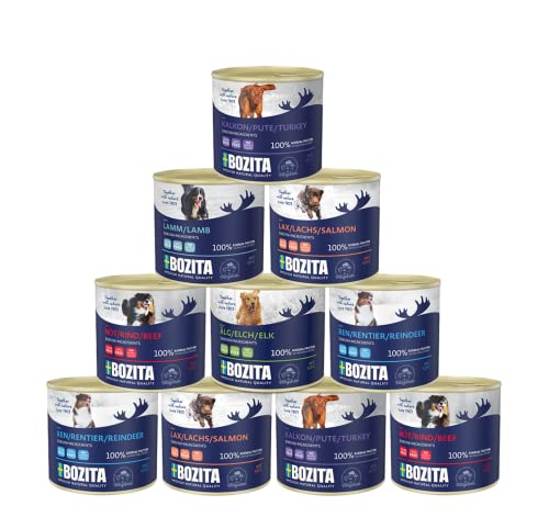 Bozita Dog Dose Paté 10x 625g Mix | gesundes Hunde Nassfutter nach traditioneller schwedischer Art | mit frischem Fleisch aus Schweden zubereitet. von Generisch