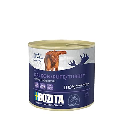 Bozita Dog Dose Paté 10x 625g Pute | gesundes Hunde Nassfutter nach traditioneller schwedischer Art | mit frischem Fleisch aus Schweden zubereitet. von Generisch